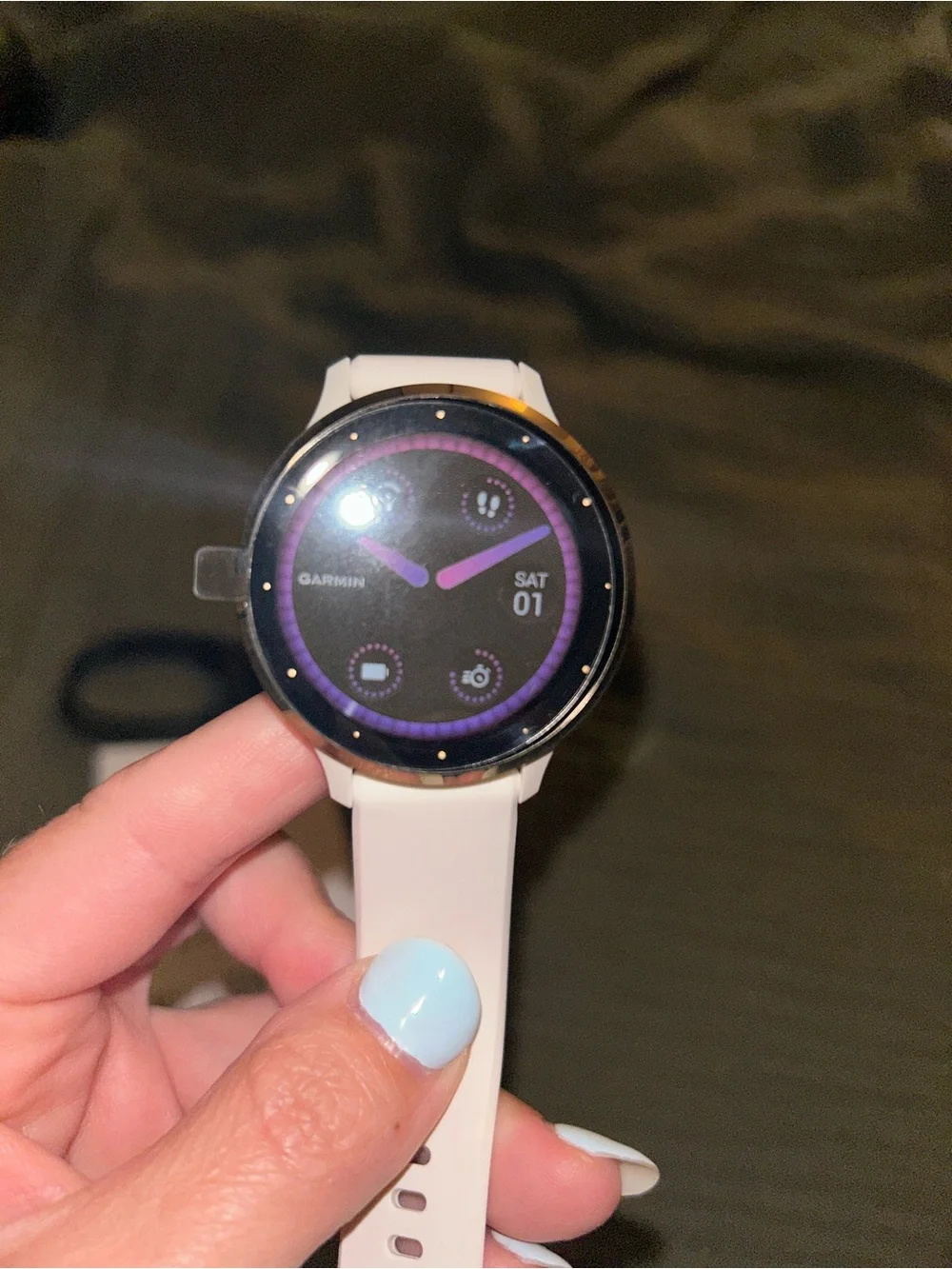 garmin Venu 3 Series Smartwatch - White and Gold Bezel